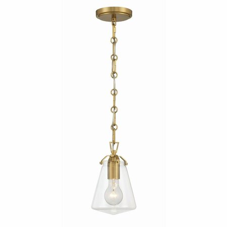 CRYSTORAMA Voss 1 Light Luxe Gold Mini Pendant Vss-7002-LG